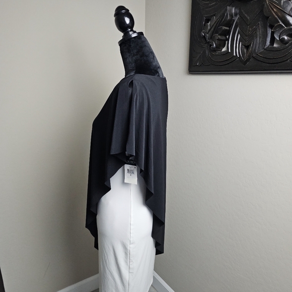 Lauren Ralph Lauren New Two-Tone Overlay Sheath Dress Size 2 Black and White - Picture 7 of 9